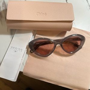 Women's Cateye Sunglasses Ch0050s 001 Translucent Gray 53mm